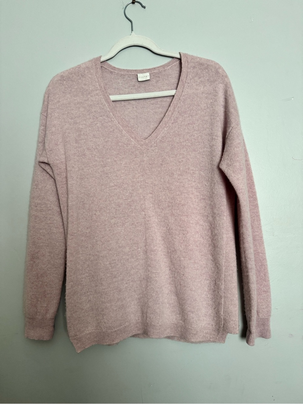 Poetry Blush V-Neck Knit Sweater